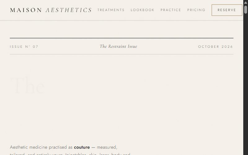 Maison Aesthetics — website preview